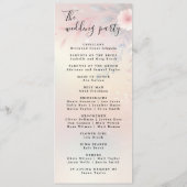 Moderne Minimal-Hochzeitsprogramme Programm (Rückseite)