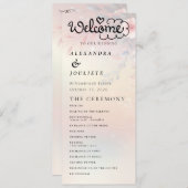 Moderne Minimal-Hochzeitsprogramme Programm (Vorne/Hinten)