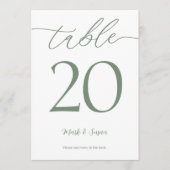 Moderne Minimal-Hochzeitstisch-Karte & Menüs Programm (Vorderseite)