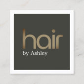 Moderne Minimal Imitate Metal Öl Schwarz Fett Haar Quadratische Visitenkarte (Vorderseite)