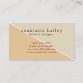 Moderne Minimal-Initialen | Earthy Tone Boho Palet Visitenkarte (Rückseite)