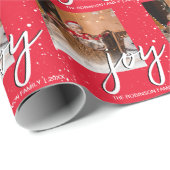 Moderne Minimal Joy | Weihnachtsfeiertag im Foto Geschenkpapier (Rolleneckpunkt)