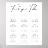 Moderne Minimal-Kalligrafie für Hochzeitssattel Poster (Vorne)