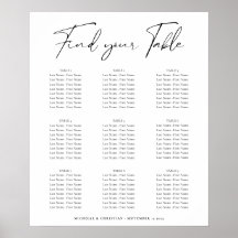 Moderne Minimal-Kalligrafie für Hochzeitssattel