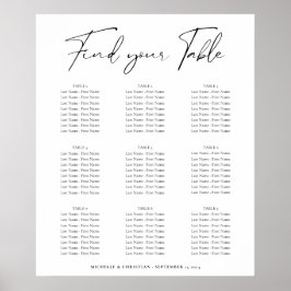 Moderne Minimal-Kalligrafie für Hochzeitssattel Poster