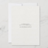 Moderne Minimal-Kalligrafie-Hochzeit Save The Date (Rückseite)