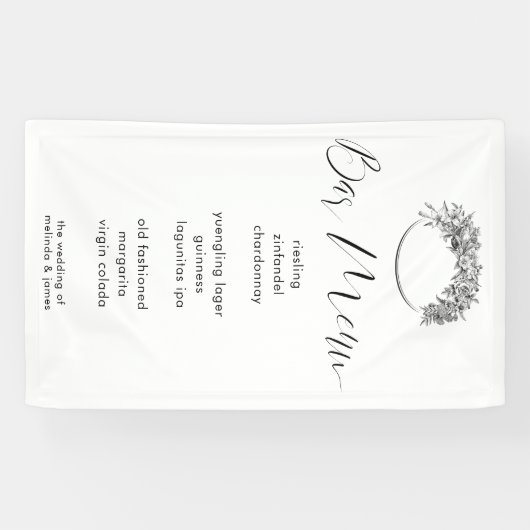 Moderne Minimal-Kalligrafie Ihr eigenes Hochzeitsl Banner (Horizontal)