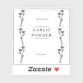 Moderne Minimal Kitchen Pantry Jar Labels (Blatt)