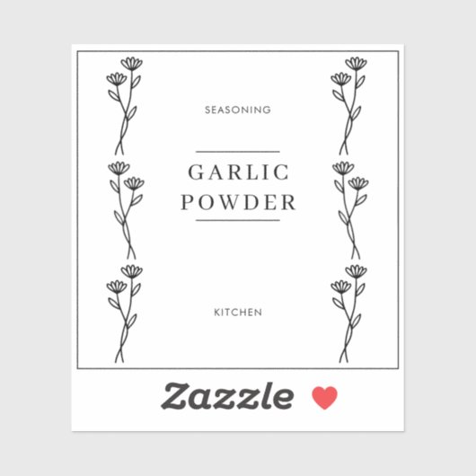 Moderne Minimal Kitchen Pantry Jar Labels (Blatt)