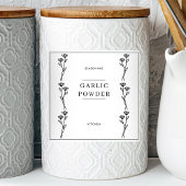 Moderne Minimal Kitchen Pantry Jar Labels