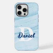 Moderne Minimal Klassisch Elegant Monogramm iPhone Hülle (Rückseite)
