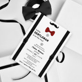 Moderne Minimal Kleine Gentleman Niedlich Babydusc Einladung