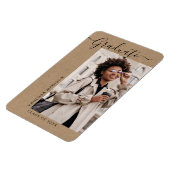 Moderne Minimal Kraft 1 Foto Grad Bekanntgabe Magnet (Linke Seite)