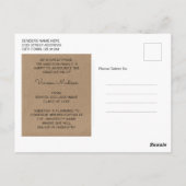 Moderne Minimal Kraft 1 Foto Grad Bekanntgabe Postkarte (Rückseite)