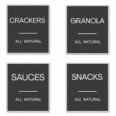 Moderne Minimal Küchenpantry-Speicherplatten Aufkleber (Vorderseite)