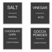 Moderne Minimal Küchenpantry-Speicherplatten Aufkleber (Vorderseite)