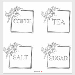 Moderne Minimal Küchenpantry-Speicherplatten Aufkleber