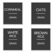 Moderne Minimal Küchenpantry-Speicherplatten Aufkleber (Vorderseite)