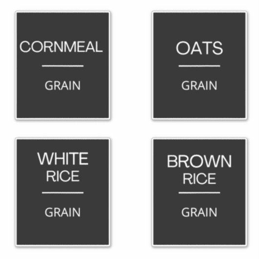 Moderne Minimal Küchenpantry-Speicherplatten Aufkleber (Vorderseite)