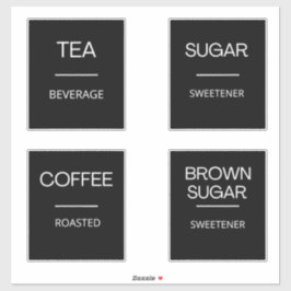 Moderne Minimal Küchenpantry-Speicherplatten Aufkleber