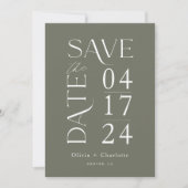 Moderne Minimal kühne Save the Date Typografie (Vorderseite)