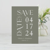Moderne Minimal kühne Save the Date Typografie (Stehend Vorderseite)