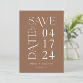 Moderne Minimal kühne Save the Date Typografie (Stehend Vorderseite)