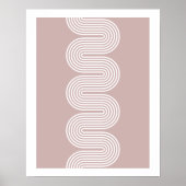 Moderne Minimal-Kunstprint mit rosa lombardischen Poster (Vorne)