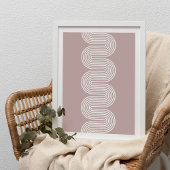 Moderne Minimal-Kunstprint mit rosa lombardischen Poster