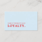 Moderne Minimal Light Blue Red Beauty Treuekarte (Vorderseite)