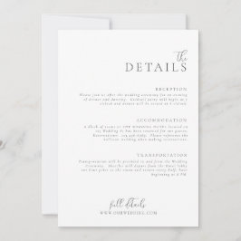 Moderne Minimal Light und Airy Details Card Hochze Einladung