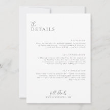 Moderne Minimal Light und Airy Details Card Hochze