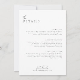 Moderne Minimal Light und Airy Details Card Hochze Einladung