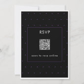 Moderne Minimal Lila 50 Script Geburtstag QR Einladung (Rückseite)