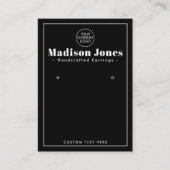 Moderne Minimal-Logo-Black Oring-Display-Karte Visitenkarte (Vorderseite)