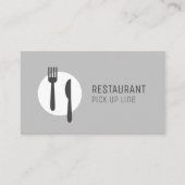 Moderne Minimal Logo Küche Business & Restaurant Visitenkarte (Vorderseite)