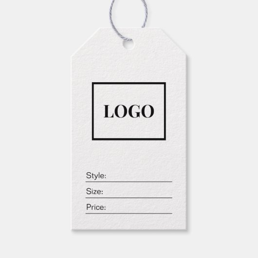 Moderne Minimal-Logo-Mode-Kleidung Hang-Tag Geschenkanhänger (Vorderseite)
