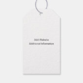 Moderne Minimal-Logo-Mode-Kleidung Hang-Tag Geschenkanhänger (Rückseite)