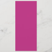 Moderne Minimal Magenta mit Arch Wedding Menükarte (Rückseite)