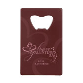 Moderne Minimal Marone Chic Typografie Galentines Geldbeutel Flaschenöffner (Rückseite)