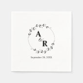 Moderne Minimal maßgeschneiderte Rustikal Leaf Hoc Serviette (Vorderseite)
