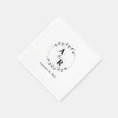 Moderne Minimal maßgeschneiderte Rustikal Leaf Hoc Serviette (Ecke)