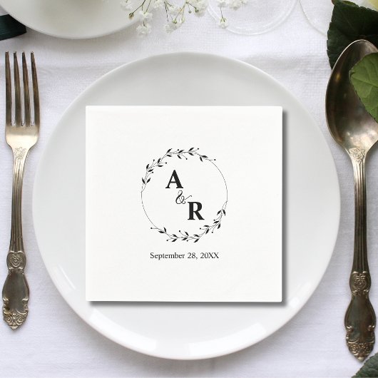 Moderne Minimal maßgeschneiderte Rustikal Leaf Hoc Serviette