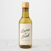 Moderne Minimal Minimalistisch Champagner Wedding  Weinetikett (Vorderseite)