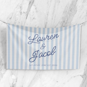Moderne Minimal Minimalistische Blaue Streifen Hoc Banner