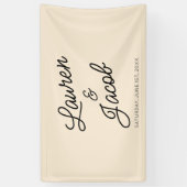 Moderne Minimal Minimalistische Champagnerhochzeit Banner (Vertikal)