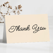 Moderne Minimal Minimalistische Champagnerhochzeit Dankeskarte