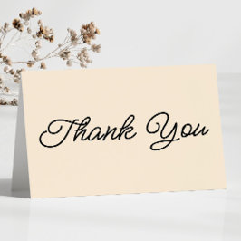 Moderne Minimal Minimalistische Champagnerhochzeit Dankeskarte