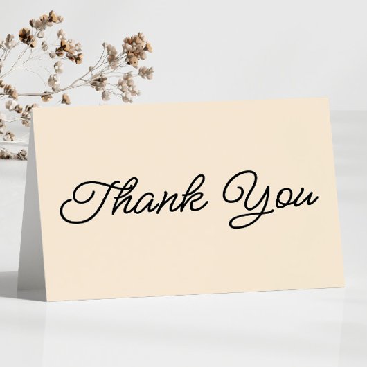 Moderne Minimal Minimalistische Champagnerhochzeit Dankeskarte