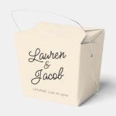 Moderne Minimal Minimalistische Champagnerhochzeit Geschenkschachtel (Rückseite)